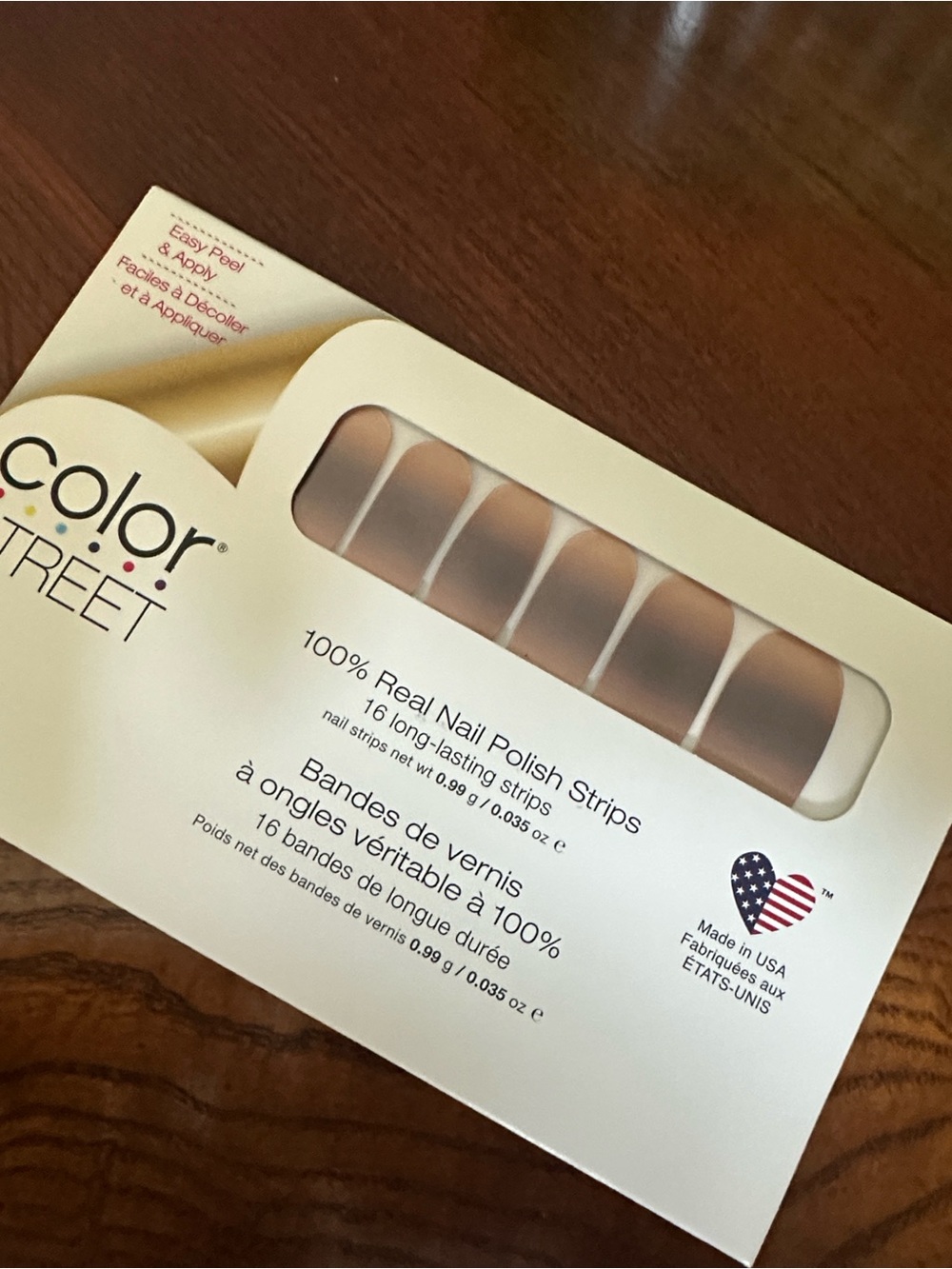 Color Street espresso martini Ombre Gold to Brown Press-On Nails